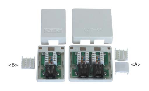 Cat.5e surface de montage RJ45 boîte de JC-2108