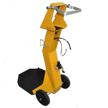 Trolley for powder coating system