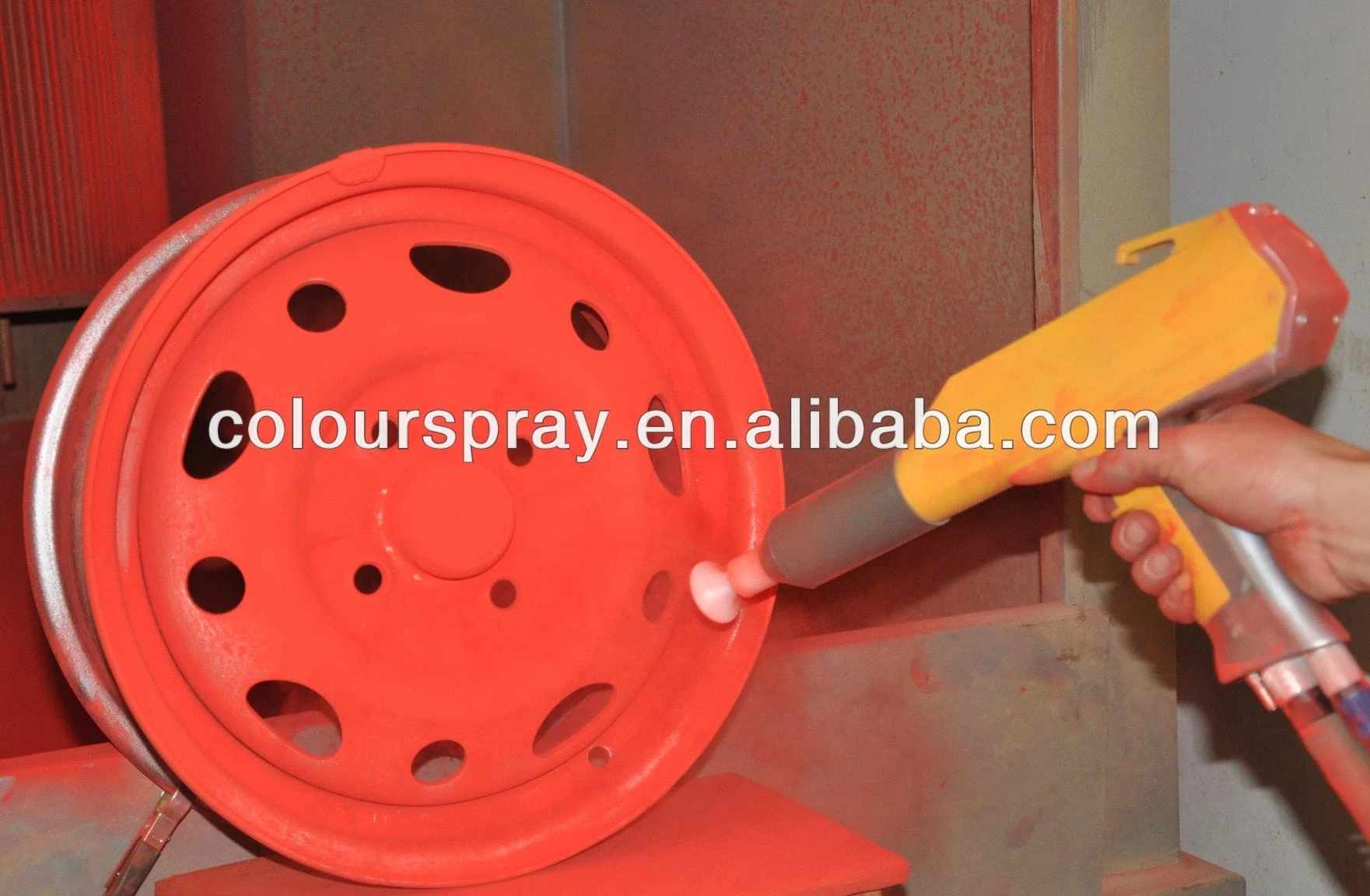 Manual electrostatic powder coating gun