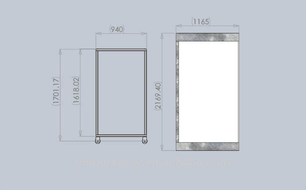 MINI manual powder paint coating curing oven