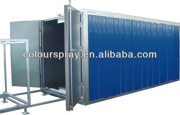 Manual powder coating unit spray booth and curing oven