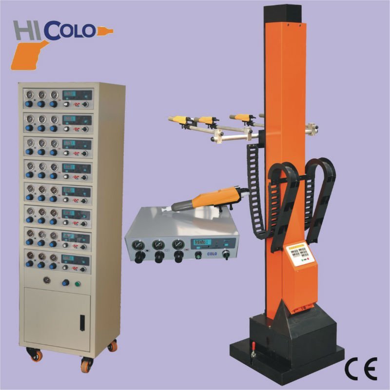 Automatic powder coating system