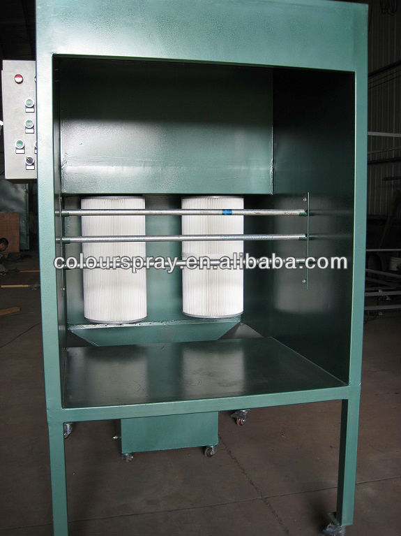 open face powder coating spray booth