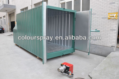 Automatic powder coating booth