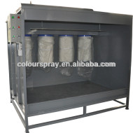 compact electrostatic powder coating spray booth