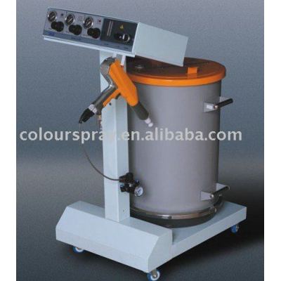 Painting machine for use with powder paint