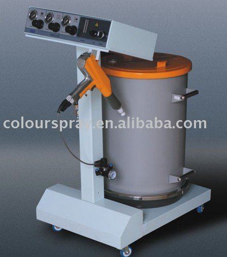 Painting machine for use with powder paint