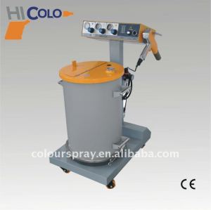 colo-500 powder coating machine with yellow powder hopper
