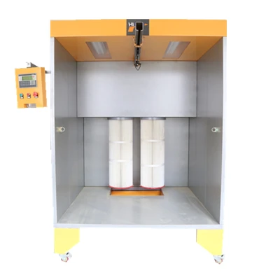 Small scale metal powder coating spray booth