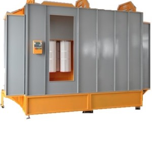 Easy to change color powder paint booth