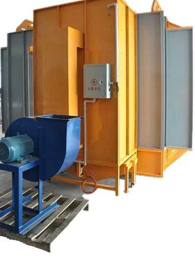 Easy to change color powder paint booth