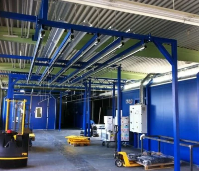 batch powder coating system