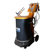 Manual powder painting gun for metal surface treatment