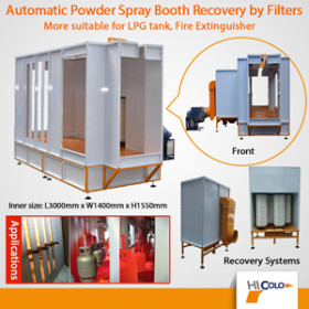 COLO-S-3145 Pass-through type powder paint spray booth with cartridge filters
