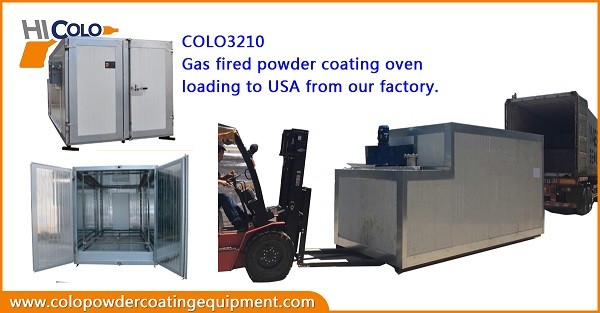COLO 3210 gas /LPG fired powder coating oven loading to USA from our factory
