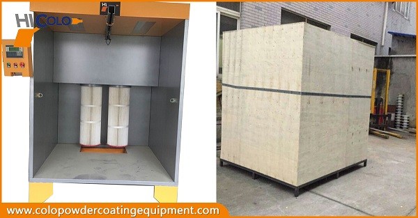 COLO 1517 powder coating booth loading to Lithuania from our factory.