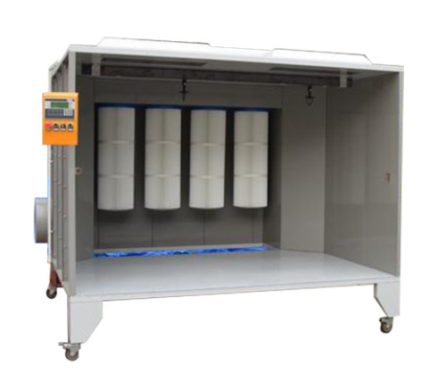 Cartridge Filter Manual Powder Spray Booth for Coating Wheels and Cycle Frames