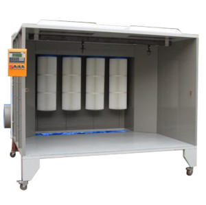 Cartridge Filter Manual Powder Spray Booth for Coating Wheels and Cycle Frames
