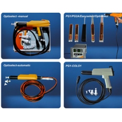 Pistolas y equipo electrostatico manual de polvo