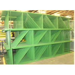 Industrial electrostatic powder coating plant for storage rack