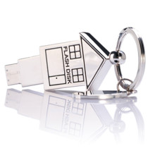 OEM key ring house metal USB disk