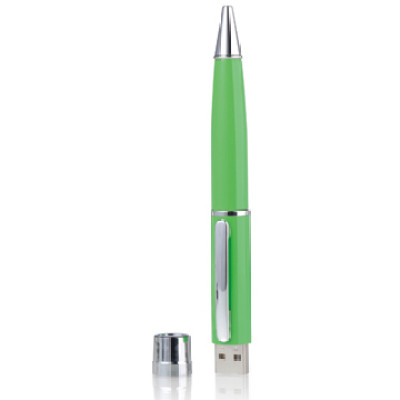 green usb pen drive
