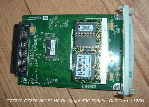 C7772A HP Designjet 500 500plus GL2 Card +128M