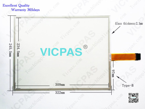 Touch Screen Panel Membrane Glass for Allen-Bradley 2711P-B15C4D9 / 2711P-B15C4A9 / 2711P-T15C4D9 / 2711P-T15C4A9