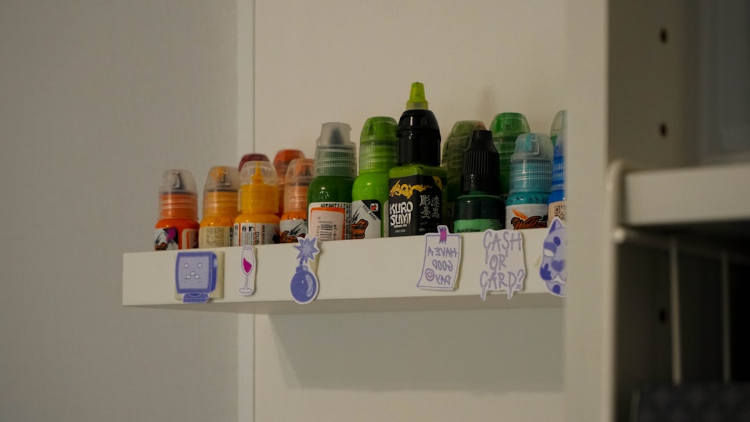 Assorted personal care products on a shelf