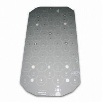 Single-sided PCB with Aluminum Board Material, Immersion Silver, and Gray Solder Mask