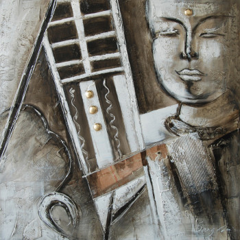 abstract Buddha oil painting