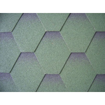 Mosaic single-layer shingles