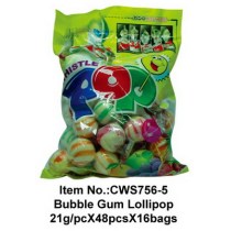 Lollipop With Bubble Gum