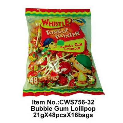 Lollipop With Bubble Gum