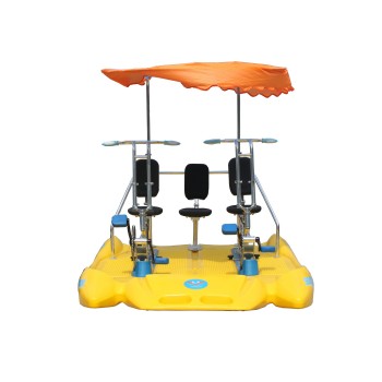 Water bike with awning / pedal boat for 3 person