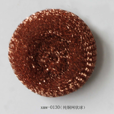 Copper cleaning scourer ball