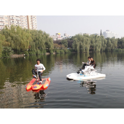 Water bicycle with boat bottom,pedal boat
