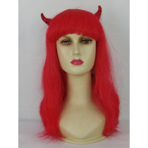 red holiday wig