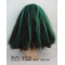 black and green holiday wig