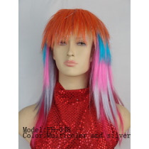 colorful holiday wig