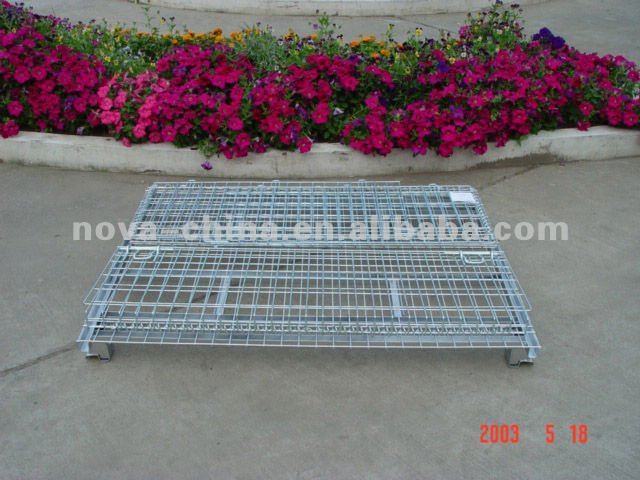stackable steel wire mesh container