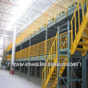 Heavy duty multi-tier mezzanine floor system