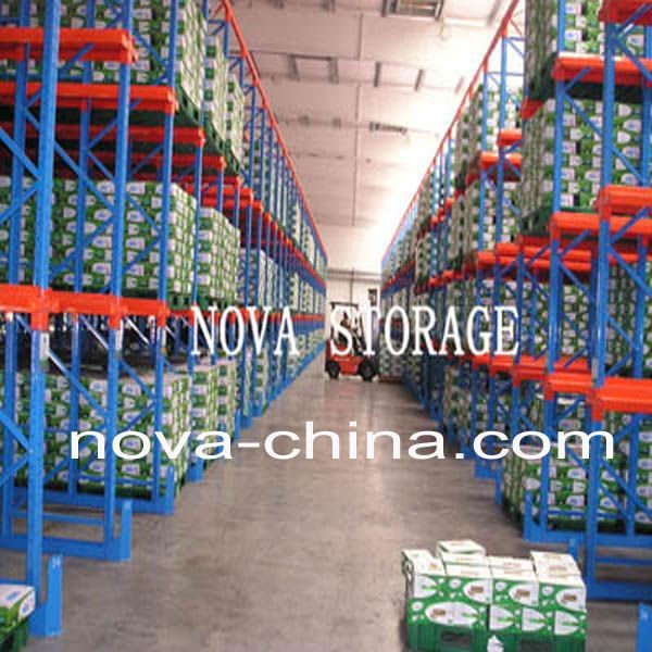 Drive-in pallet racking for warehouse shelving system
