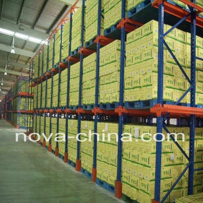 Warehouse storage drive-in rack