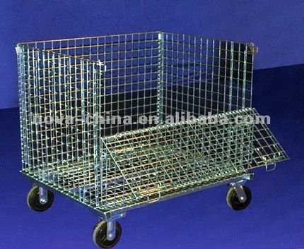 foldable and reliable metal pallet cage