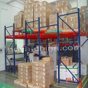 large quantity of goods racking