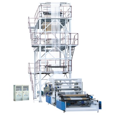 Two Layer Co-Extrusion Rotary Die-Head Fully Automatic Rewinding Film Blowing Machine Set