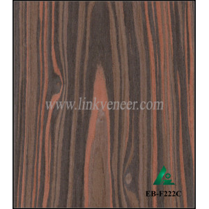 EB-F222C, Ebony Engineering Wood Veneer for MDF