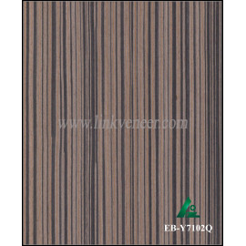 EB-Y7102Q, composite wood veneer ebony wood veneer with FSC certificated for door face