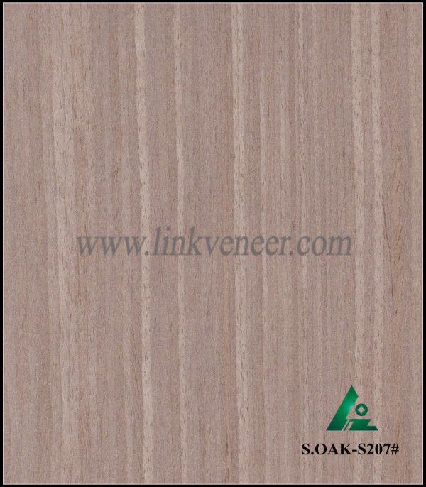 S.OAK-S207#,  recon wood veneer gray oak engineered wood veneer size 2500*640mm,